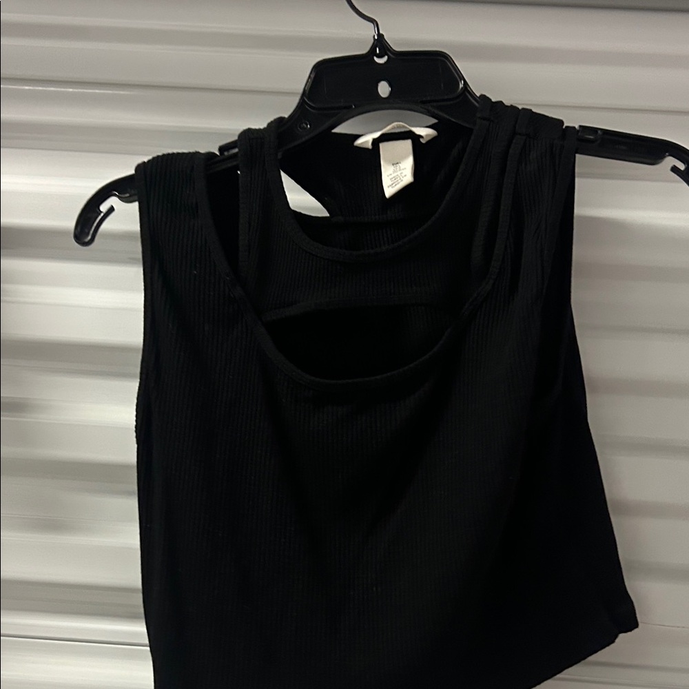 H&M Black Ribbed Tank Top